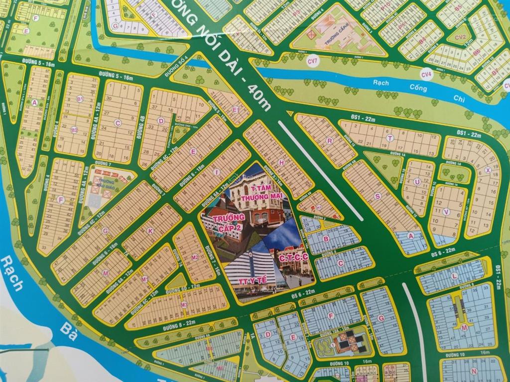 Bán nền đất đại phúc green villas, mt trục đường chính 18 m, hướng đông nam, giá 105 tr/m2