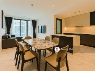 Cho thuê căn hộ the crest thủ thiêm 2pn 2wc, 83m², view sông & quận 1, full nội thất cao cấp