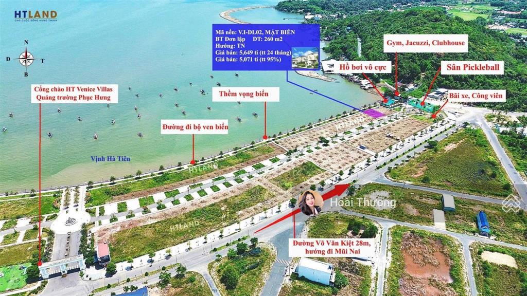 Đất biệt thự biển hà tiên có sổ mua trực tiếp chủ đầu tư nền áp góc kế tiện ích chỉ4.9tỷ/0932 185 ***