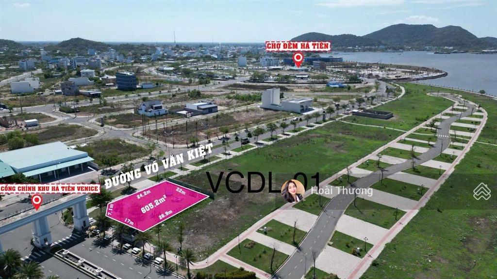 Nền góc mặt tiền đường số 6 võ văn kiệt hà tiên venice giá chủ đầu tư 605m2/ giá 12.5tỷ/0932 185 ***