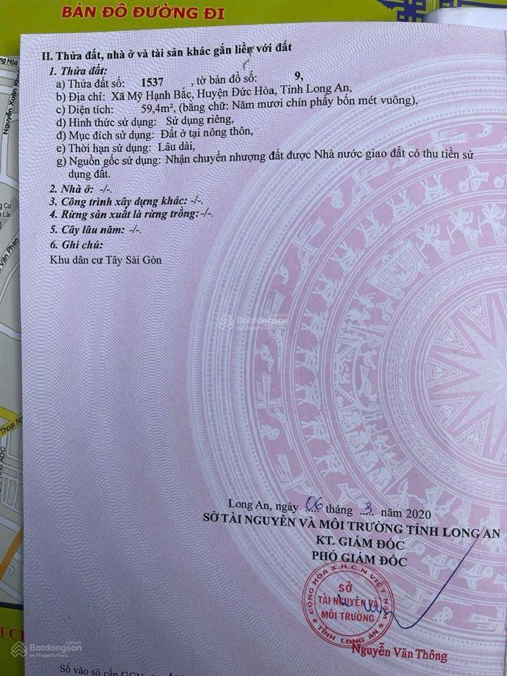 Đất sổ riêng sẵn 4x15 hướng nam , giá rẻ 880 triệu