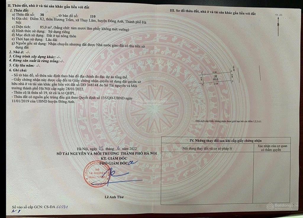 Siêu phẩm đấu giá hương trầm thuỵ lâm đông anh 85m2 shcc sẵn giao dịch. sát dự án vin liên hà