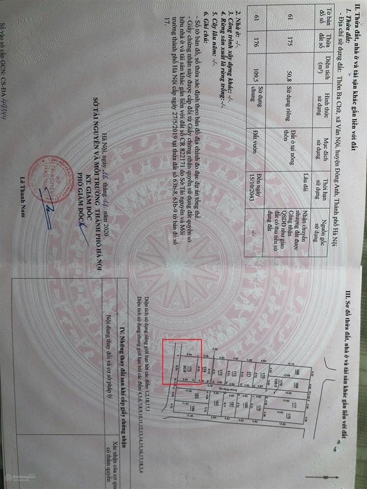 4.2 tỷ sở hữu ngay lô góc 50,8m2  shcc  ô tô đỗ đất tại xóm ba chữ, vân nội, đông anh