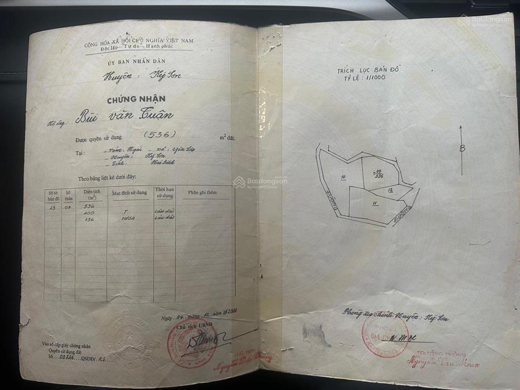 Bán đất xã cao phong giá dưới 1tr/m2