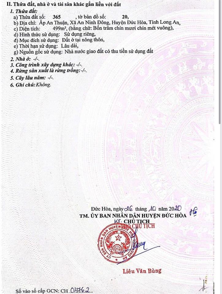 Kẹt tiền bán gấp đất mặt tiền hồ chí minh diện tích 10x50m full thổ.