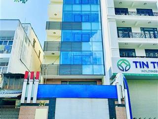Cho thuê tòa nhà mt cách mạng tháng 8. dt 8,5x25m, hầm 6 tầng. sàn suốt, pccc, hầm rộng