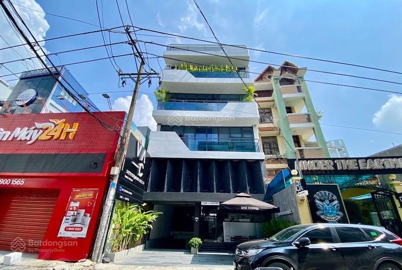 Cho thuê nguyên tòa mt nguyễn cửu vân, phường 17, dt 8x25m. hầm  trệt  lửng  4 lầu. pccc đầy đủ