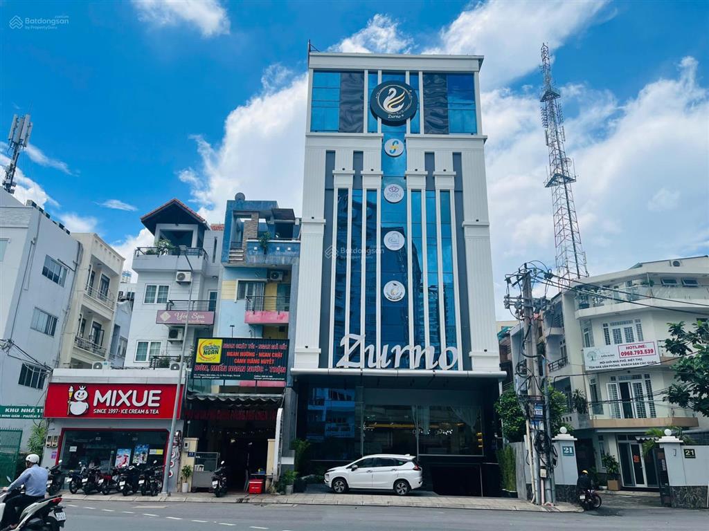 Cho thuê tòa nhà mt đường hoàng minh giám, phường 9. dt 12x20m. hầm  7 tầng. pccc đầy đủ