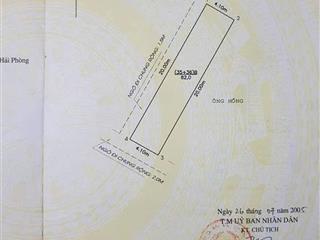 Bán đất Thiên Lôi gần Cầu Rào, 82m Lô Góc 2 mặt ngõ Giá 31.5 tr/m