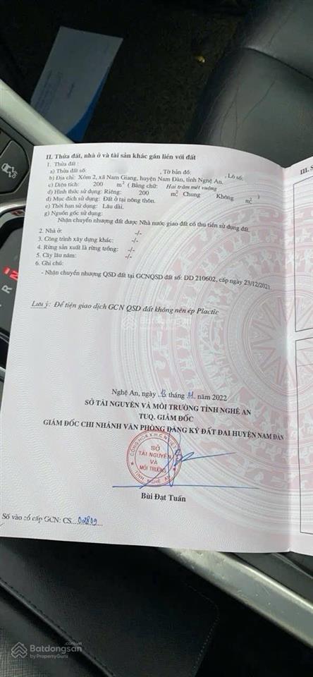Đất đấu giá cực vip sổ cầm tay tại nam giang