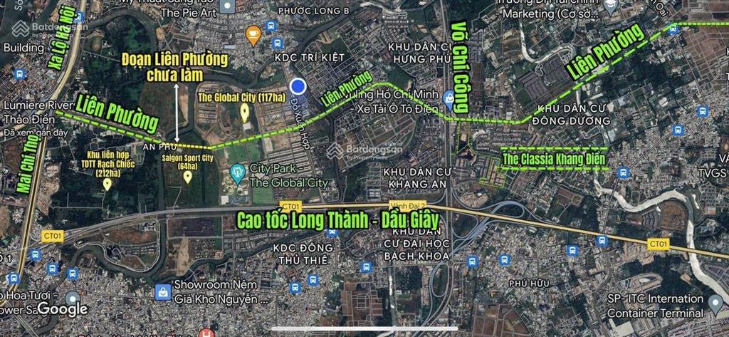 Bán nền trục d6(20m) kdc kiến á, dt 16x20m, giá 41,6 tỷ