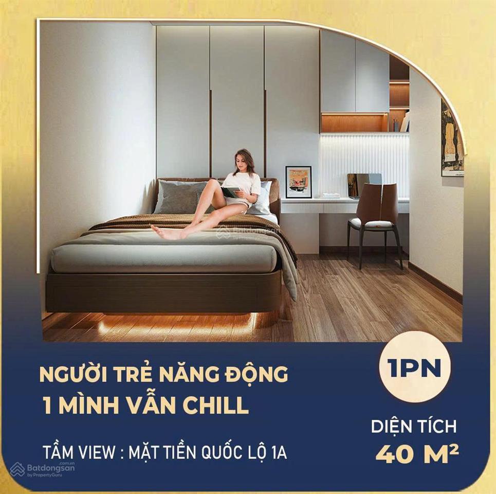 Căn hộ 2pn 2wc gần chợ bình chánh, ck 13%, tt 268 triệu nhận nhà, mặt tiền ql 1a, bank hỗ trợ 70%