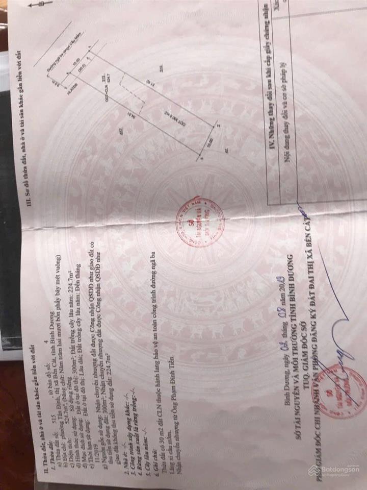 Bán lô đất 10x50, thổ cư 300m2 mặt tiền đường nhựa ba lăn xi thông dài.  0934 823 ***