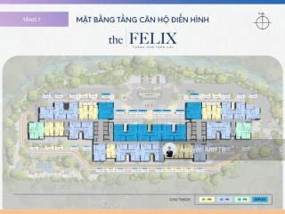 Bán duplex 3pn 130m2 dự án the felix trung tâm tp thuận an, giá từ 4,42 tỷ/căn 2tầng view hồ bơi