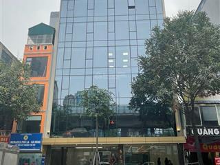 Cho thuê nhà phố nguyễn khang. dt 140m2 * 8t, 1 hầm, mt 10m, thông sàn, đủ đh, nl. giá 76tr