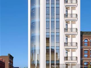Bán tòa bulding mặt phố dịch vọng hậu 220m2  8 tầng  mt15m  lô góc 3 thoáng  155 tỷ