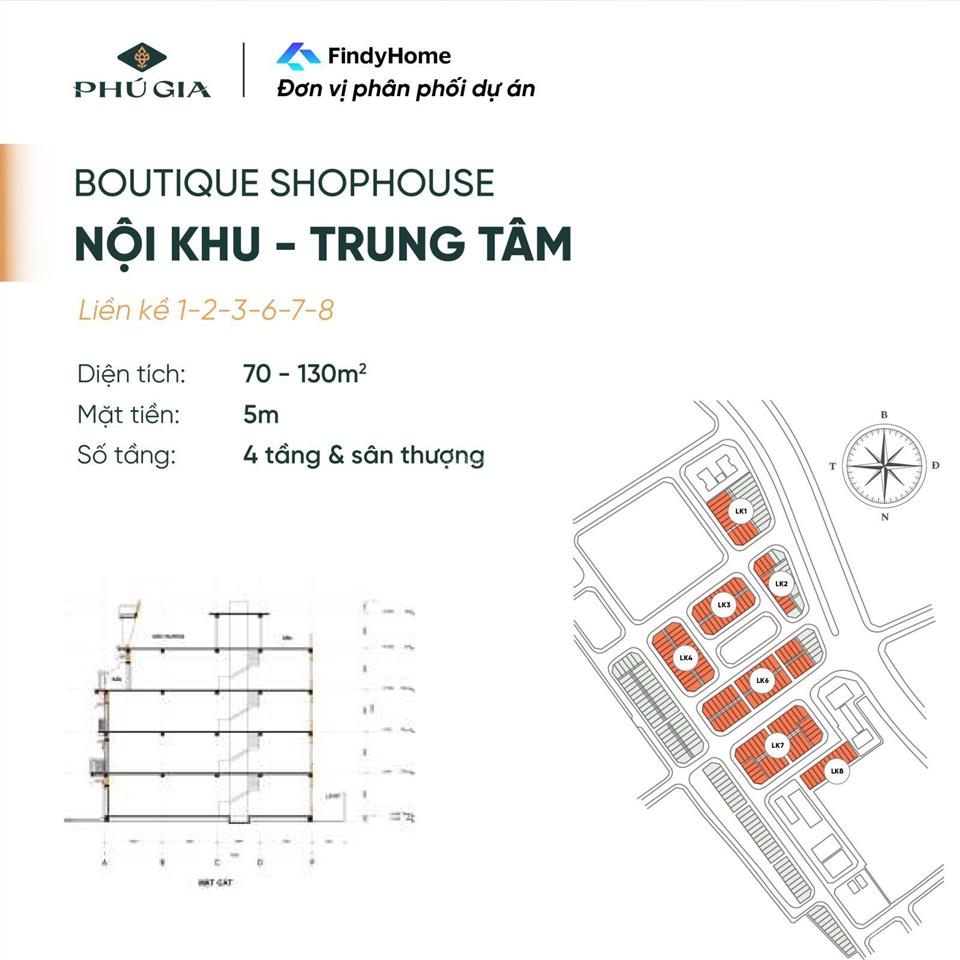 1.2 tỷ (20%) mua shophouse trung tâm quy nhơn phú gia royal park. miễn lãi gốc trong 18 tháng