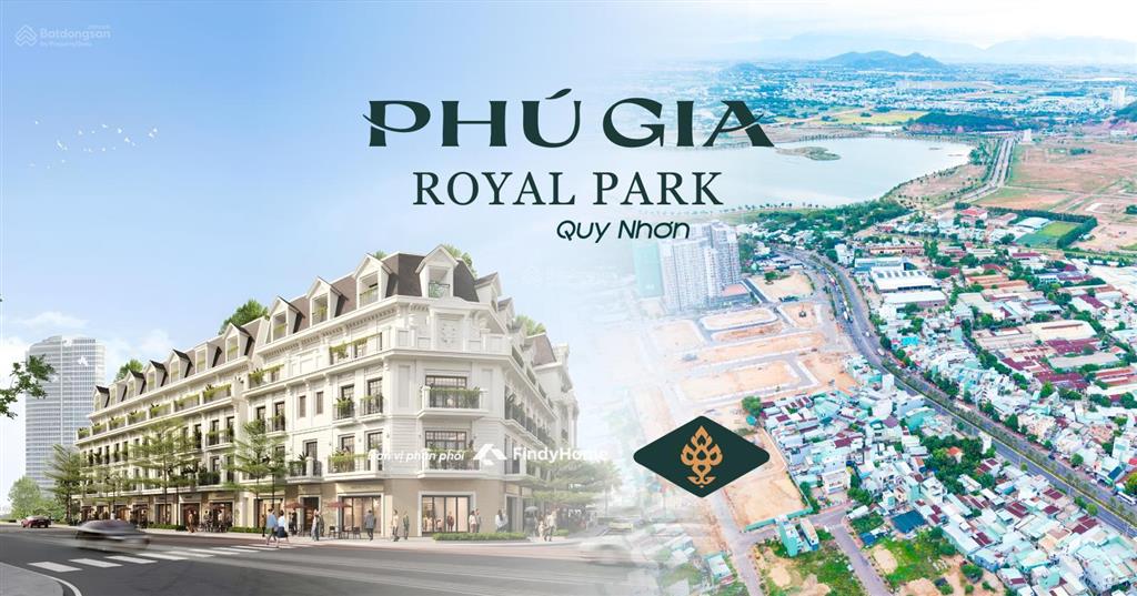 1.2 tỷ (20%) mua shophouse trung tâm quy nhơn phú gia royal park. miễn lãi gốc trong 18 tháng