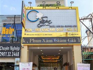 Bán nhà 5 tầng, mặt tiền bình thạnh, nguyễn văn đậu, phường 7, dt 4x22m, hdt spa 36tr, giá 17.6 tỷ