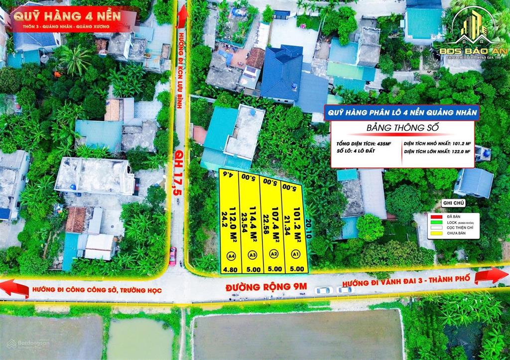 Đất nền sát kcn lưu bình thái 5xx tr bao sổ 0949 716 ***
