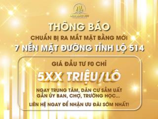 Đất nền tỉnh lộ 514 triẹu sơn giá 5xx 250m2 full thổ  0949 716 ***