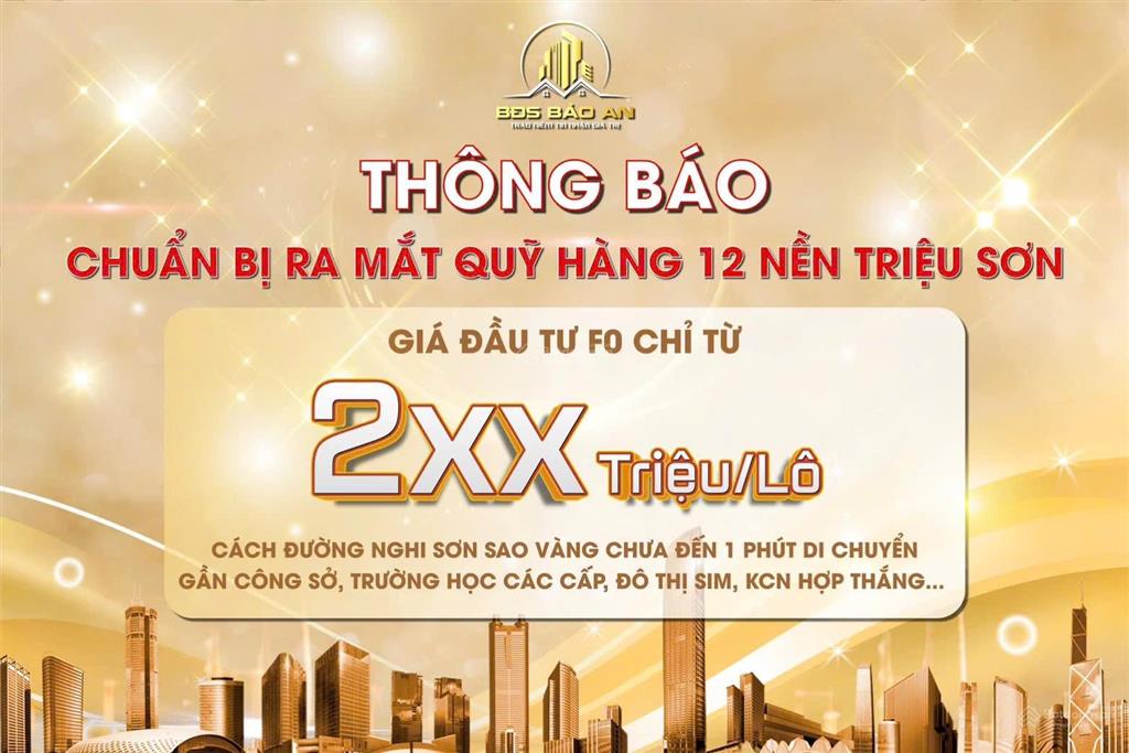 260tr đất nền giá rẻ triệu sơn bao sổ  0949 716 ***