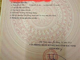 Lô góc 125m2 giá rẻ hơn lô thường tại dự án trung hòa  tân hồng  từ sơn  bắc ninh. mặt tiền 10m