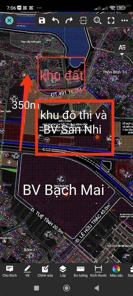 Chính chủ gửi bán lô áp góc đấu giá đối diện bv bạch mai, 90m2 mt 4.5m giá chỉ hơn 2 tỷ, 0355 355 ***