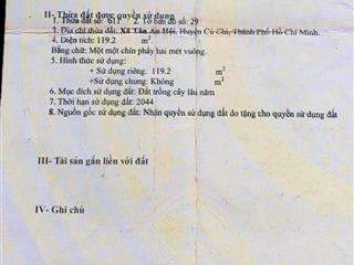 Chính chủ cần bán đất củ chi giá rẻ đt 0976 031 ***