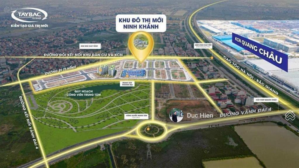 Bán lô đất sổ đỏ shophouse kdt ninh khánh, việt yên. vị trí trung tâm giá tốt nhất thị trường