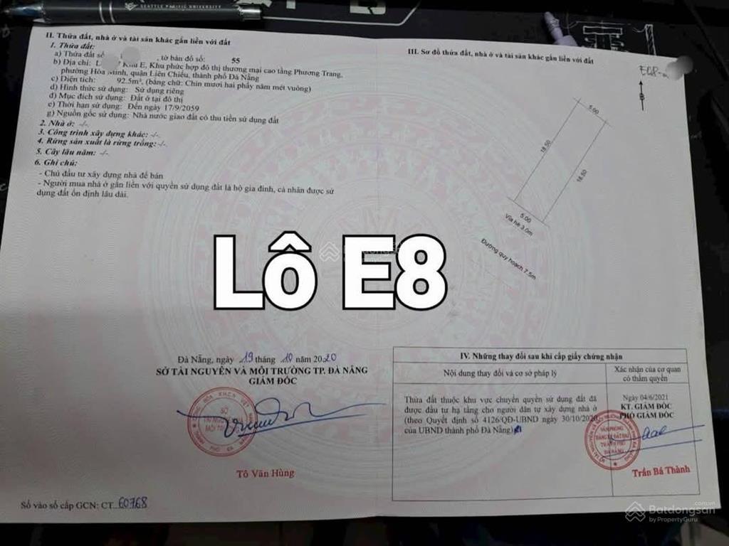 Bán lô đất hoà phú 28 khu e8 kim long. 0935 050 ***