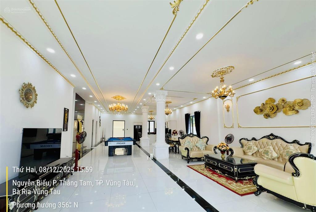 Bán biệt thự gần biển bãi sau vũng tàu 355m² xây 3 tầng hồ bơi sân vườn siêu cao cấp, giá 65 tỷ tl