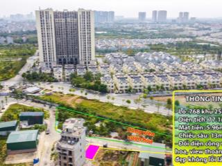 Chính chủ gửi bán lô góc cực đẹp, diện tích 80m2 tại vân canh  hoài đức tháng 2/2026