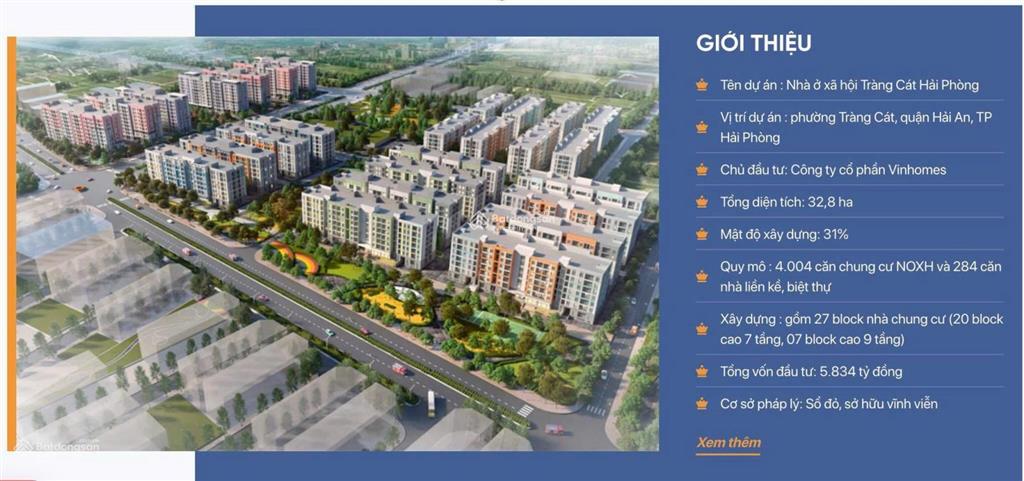 Khu hạnh phúc (nhà ở xã hội) 3.804 căn chung cư (27 tòa gồm 20 tòa 7 tầng & 7 tòa 9 tầng)