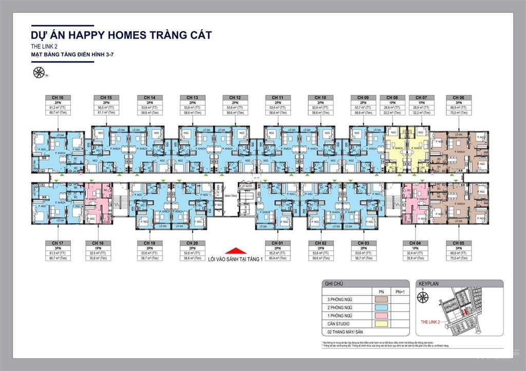 Khu hạnh phúc (nhà ở xã hội) 3.804 căn chung cư (27 tòa gồm 20 tòa 7 tầng & 7 tòa 9 tầng)