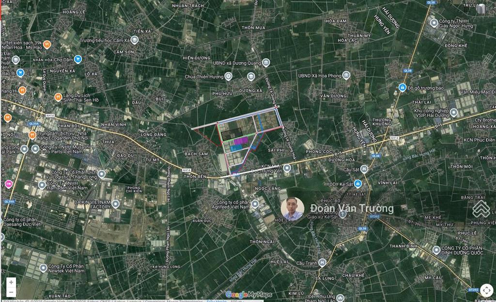 Bán đất xd nhà máy trong kcn minh quang  huyện mỹ hào  hưng yên. dt 1ha  1,5ha  3ha. giá 3tr/m2