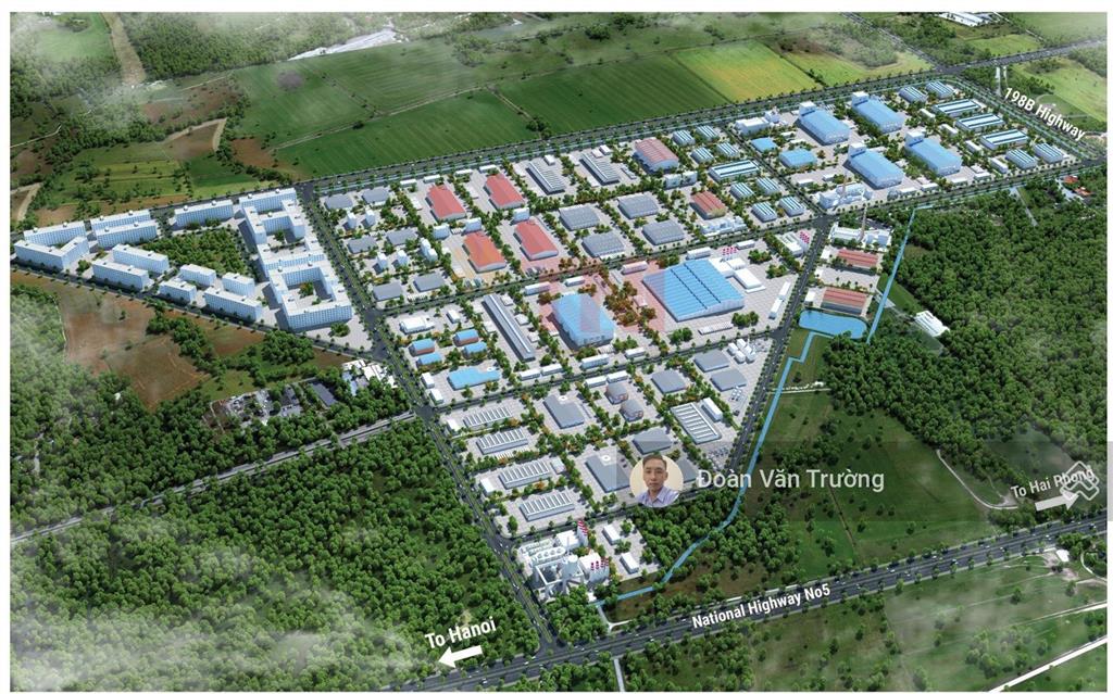 Bán đất xd nhà máy trong kcn minh quang  huyện mỹ hào  hưng yên. dt 1ha  1,5ha  3ha. giá 3tr/m2