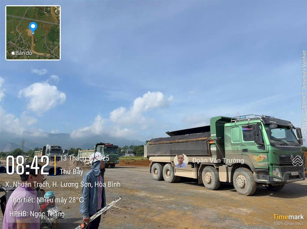Bán đất xây dựng nhà máy trong kcn phú sơn  xã nhuận trạch  hòa bình. dt 10.000m2 .giá từ 3,5tr
