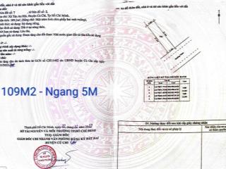 Bán lô đất ngộp xã tân an hội củ chi , 109m2 giá 980 triệu, sổ hồng riêng , đất thổ cư