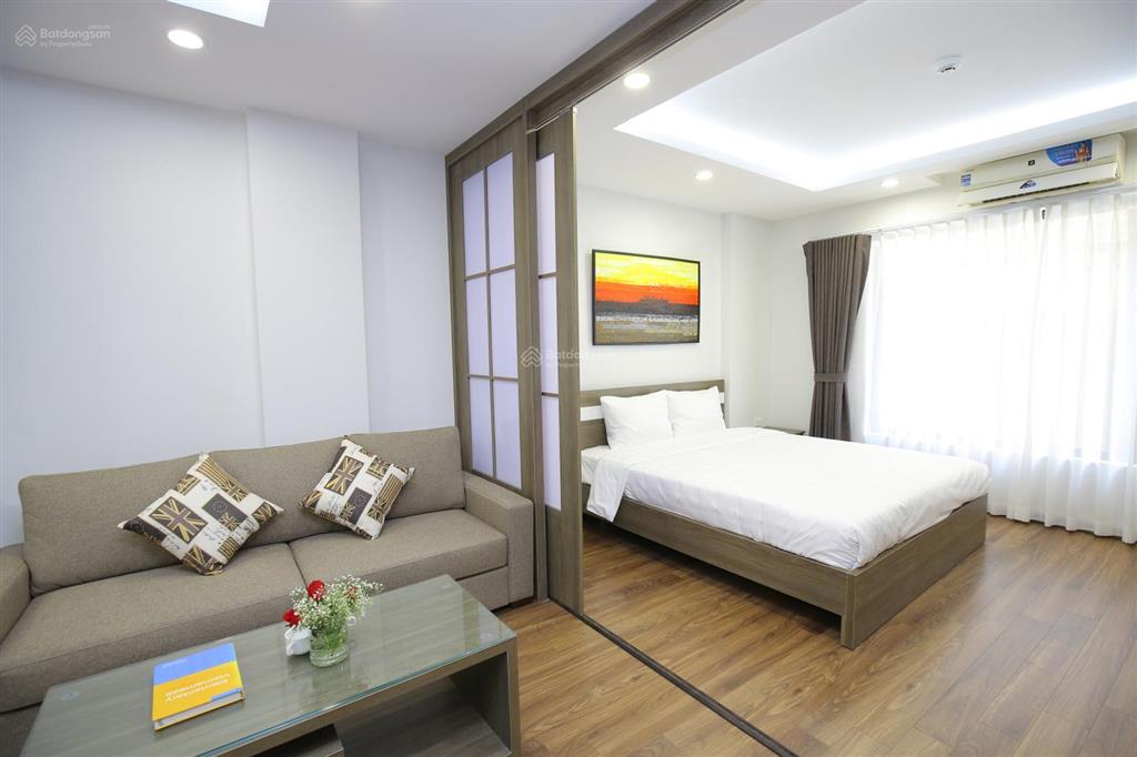 Tòa nhà cho thuê căn hộ dịch vụ 1 ngủ 55m2 tại đào tấn gần lotte. 0909 632 ***