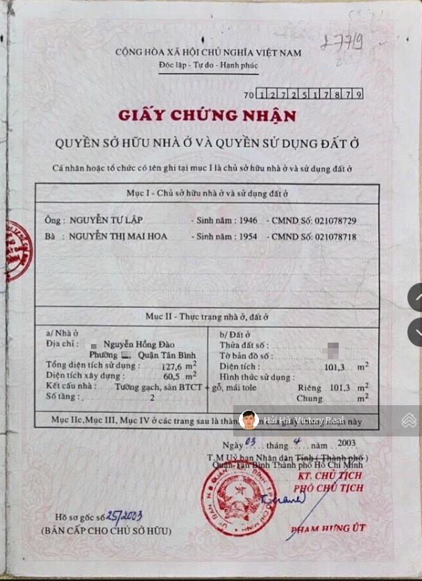 Bán nhà đường nguyễn hồng đào, p14, tân bình, khu bàu cát, dt 6.1x16.5m nhà c4 tiện xây mới