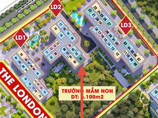 Căn 2pn + 1  2wc góc 81.8m2, ban công đb  đn, thiết kế đẹp the london.  0907 351 ***