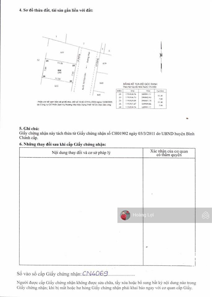 Bán nền đất chợ liên ấp 123, bách hóa xanh c9/15 võ văn vân, dt 80m2, 3.5 tỷ
