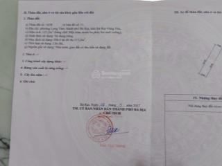 Bán đất bắc hương lộ 10, đường đặng xuân bắc. phường long tâm, ngang 5*23m thổ cư 100%. giá 2.45 tỷ