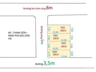 Chính chủ e bán 4 lô f0 cho nhà đầu tư tại thanh sơn kim anh hà nội