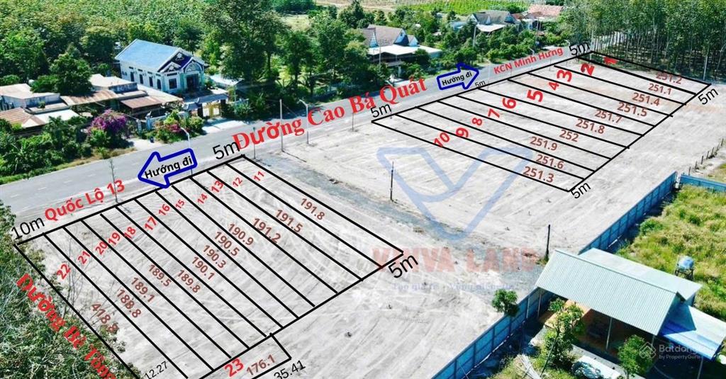 Bán lô đất mặt tiền cao bá quát ngay trung tâm chơn thành kinh doanh đa ngành nghề
