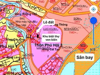 Chỉ 1tỷ hơn lô đất đầu tư cạnh sân bay vạn thắng, đường ôtô, qh gần khu biệt thự biển siêu đẹp.