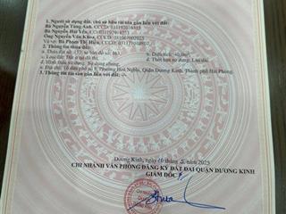 Bán 2 lô mặt đường nhựa hoà nghĩa, dương kinh.