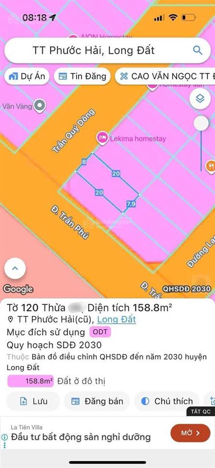 Đi bộ ra biển 3phút  tái định cư phước hải  mặt tiền trần quý dõng  hướng tây bắc