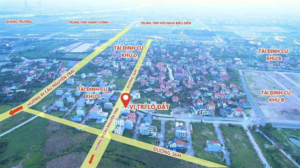 Chính chủ bán lô góc vàng 192.4m², giá 16,5 tỷ tđc bắc sông cấm (khu c) mặt đường 36m